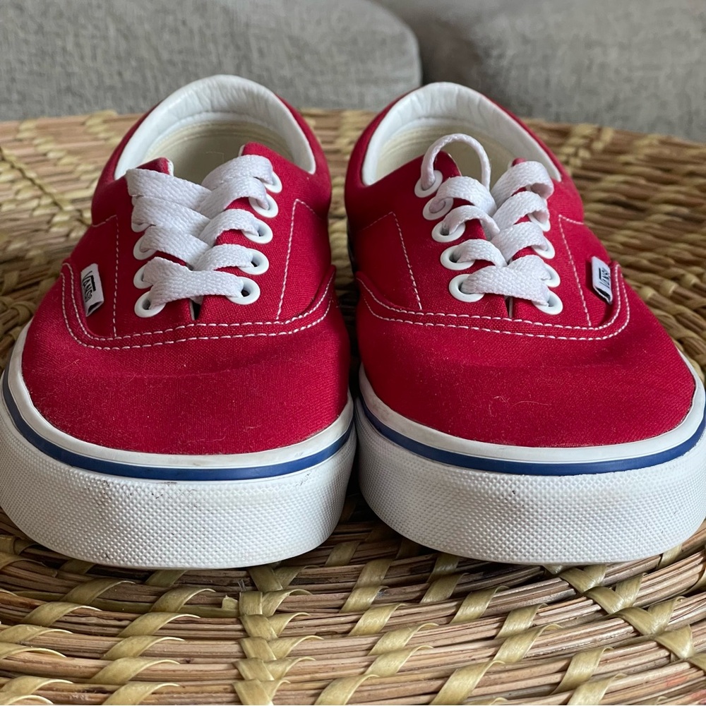 Vans Era Check Block Red Sz-8 - Picture 7 of 13